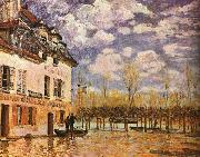 Alfred Sisley Boat During a Flood oil painting